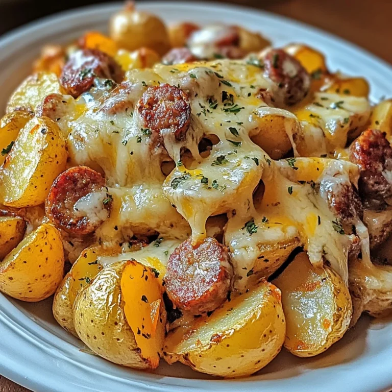 Cheesy Ranch Potatoes and Smoked Sausage
