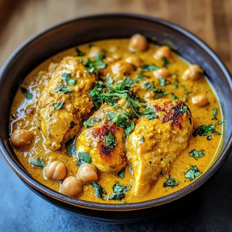 Coconut Chicken & Chickpea Curry with Garlic Naan