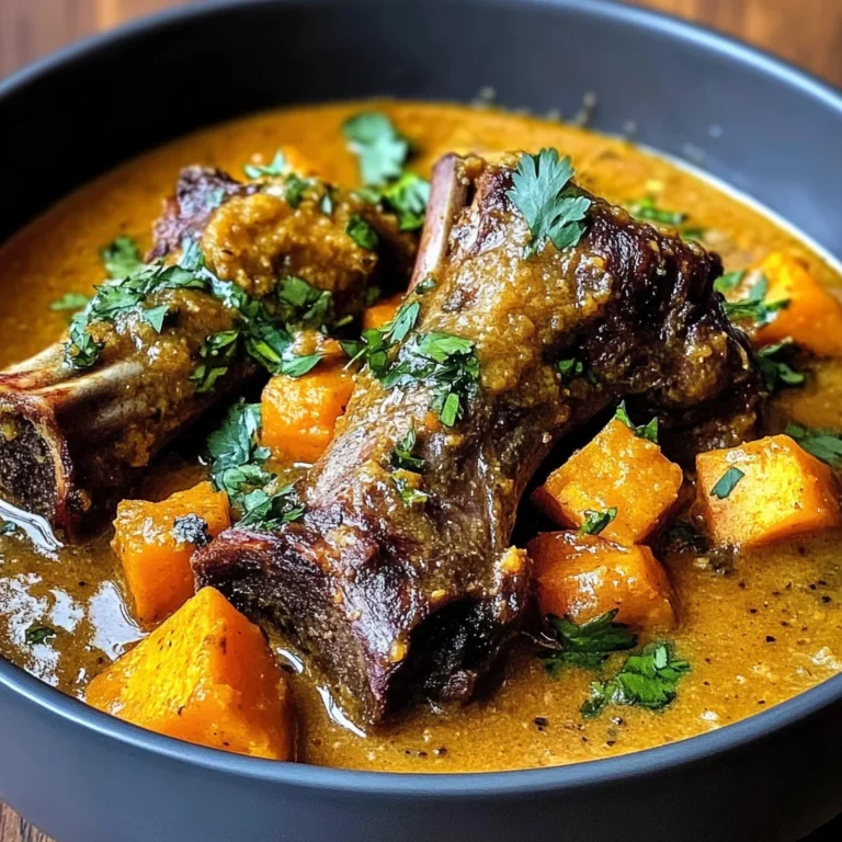 Coconut Cream Lamb Shanks with Sweet Potatoes & Coriander