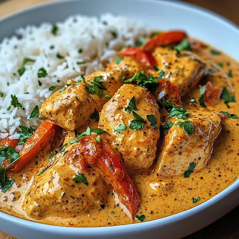 Creamy Paprika Chicken with Rice