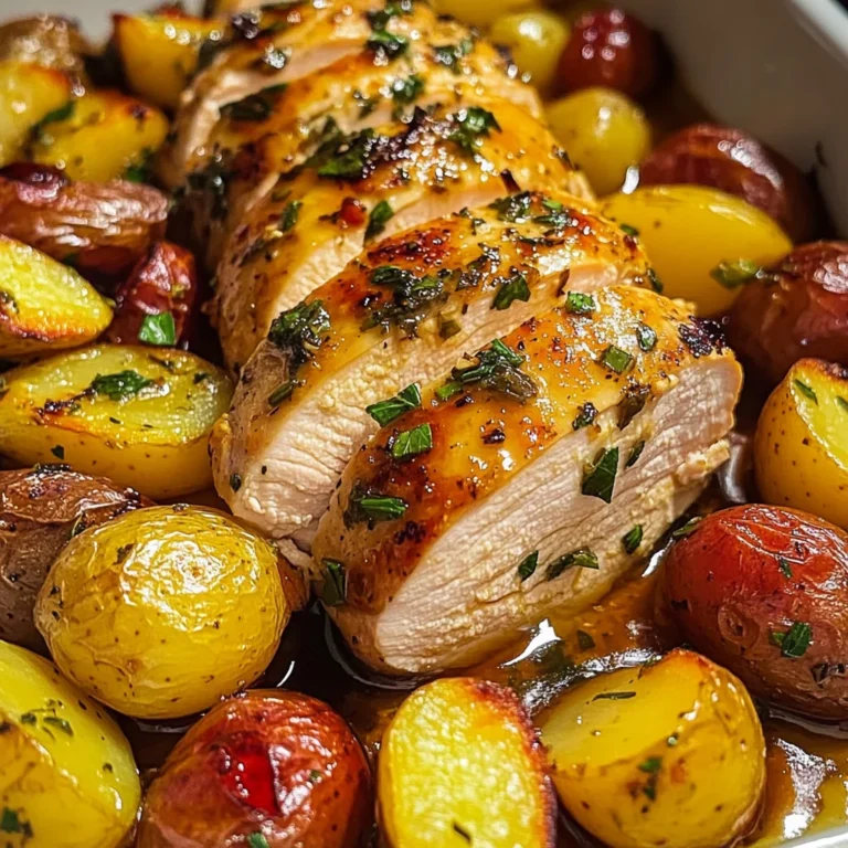 Garlic Herb Roasted Chicken Breast with Baby Potatoes