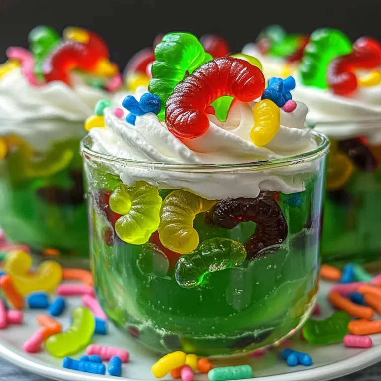 Gummy Worm Jello Cups Recipe