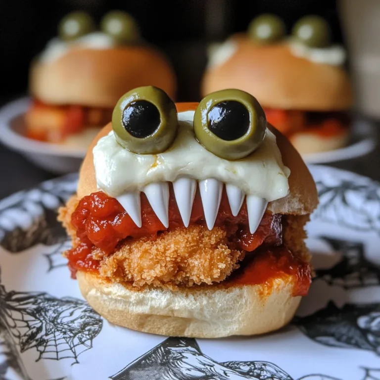 Halloween Chicken Parm Sliders