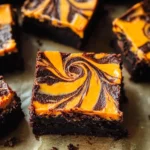 Halloween Cream Cheese Swirl Brownies