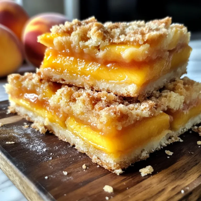Heavenly Summer Peach Bars: A Sweet Slice of Sunshine