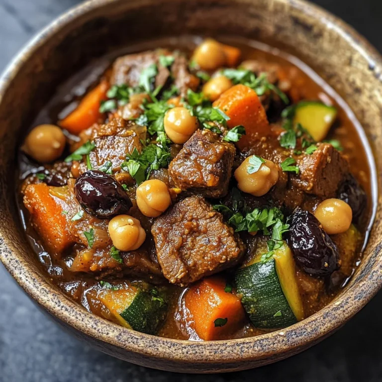 Moroccan Lamb Tagine with Prunes, Chickpeas & Spiced Vegetables