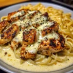 Mozzarella Alfredo Chicken Linguine with Parmesan Garlic