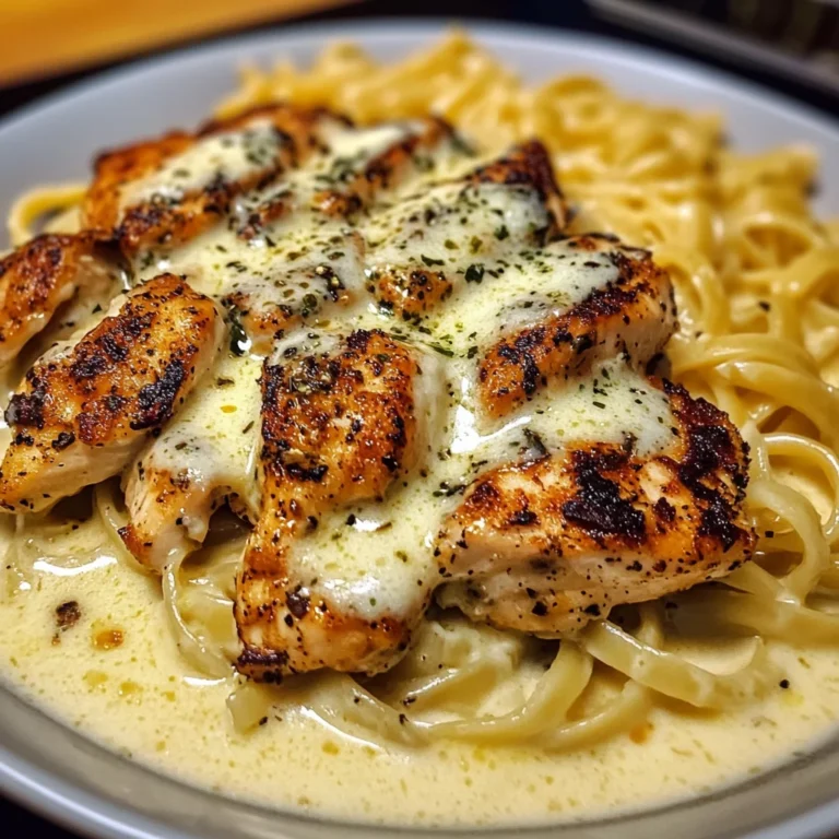 Mozzarella Alfredo Chicken Linguine with Parmesan Garlic