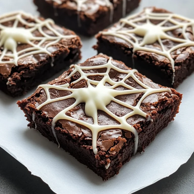 Spider Web Brownies