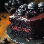 Spooky Black Velvet Halloween Cake