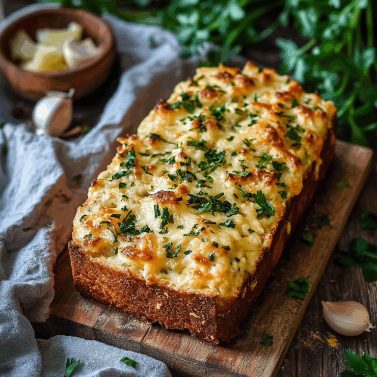 Cheese, Herb & Garlic Quick Bread (No Yeast)
