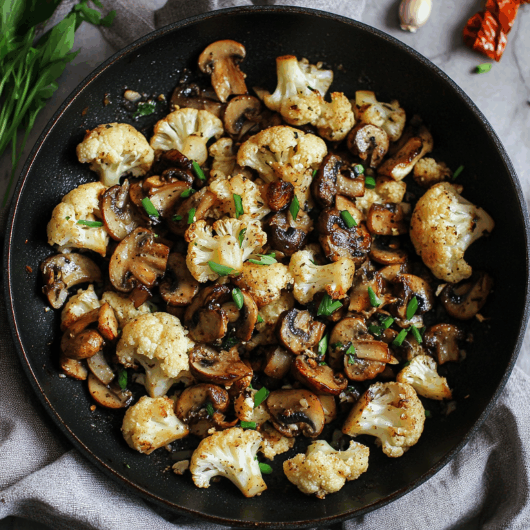 Garlic Cauliflower Mushroom Skillet: Quick & Delicious Dish