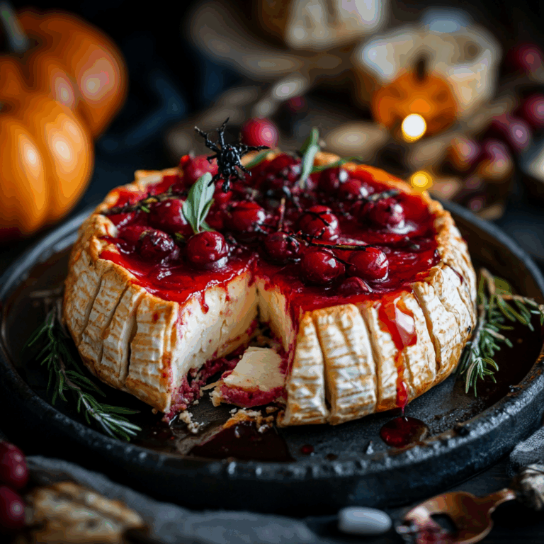 Halloween Bloody Baked Brie