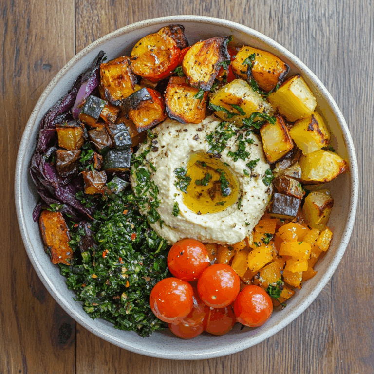 Roasted Veggie and Hummus Bowl