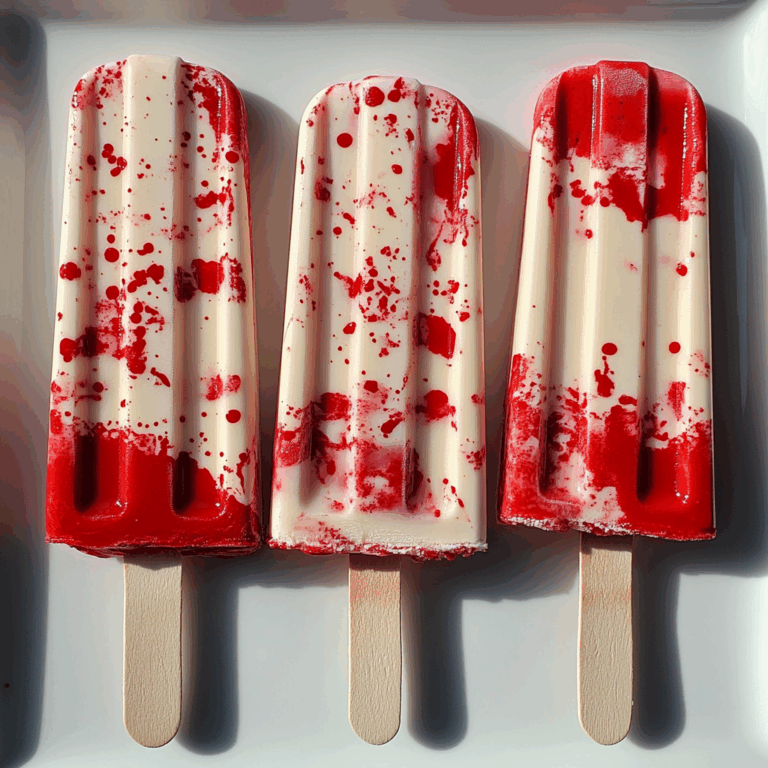 Blood Splatter Cakesicles