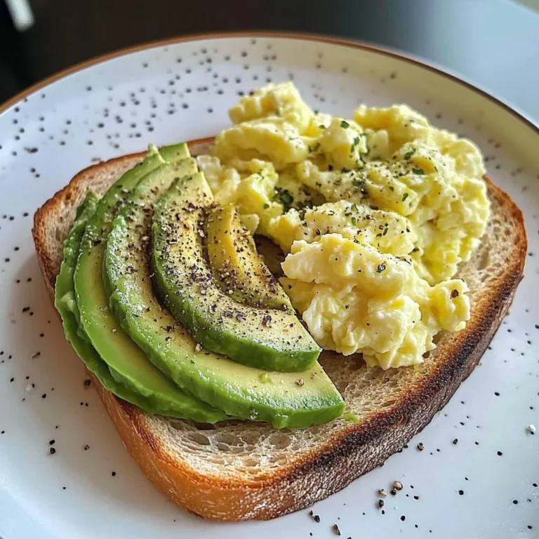 Avocado Toast & Fluffy Scramble with Iced Matcha