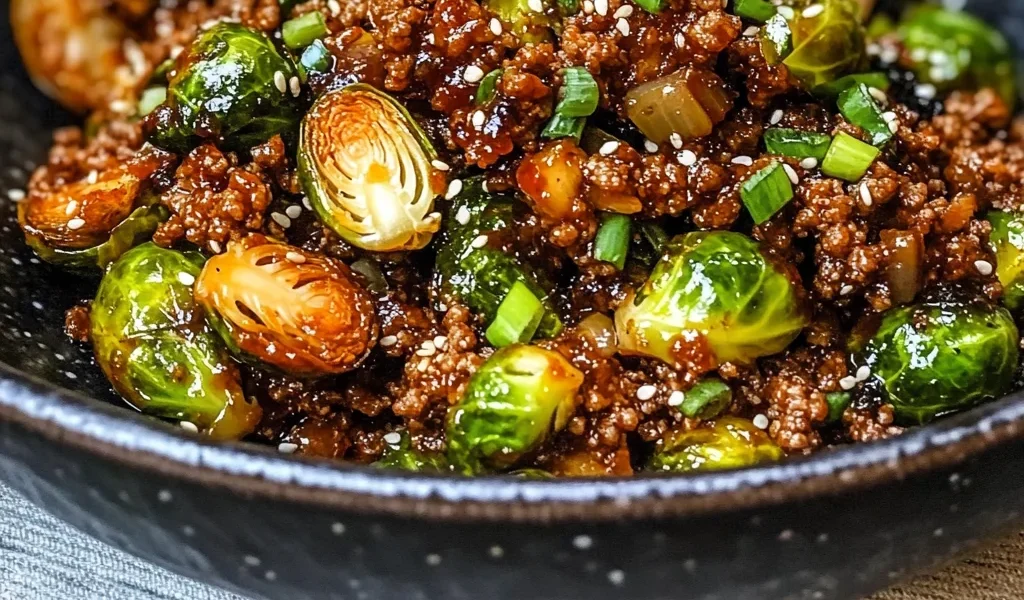 Beef and Brussels Sprouts Stir-Fry