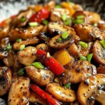 Black Pepper Chicken with Mushrooms