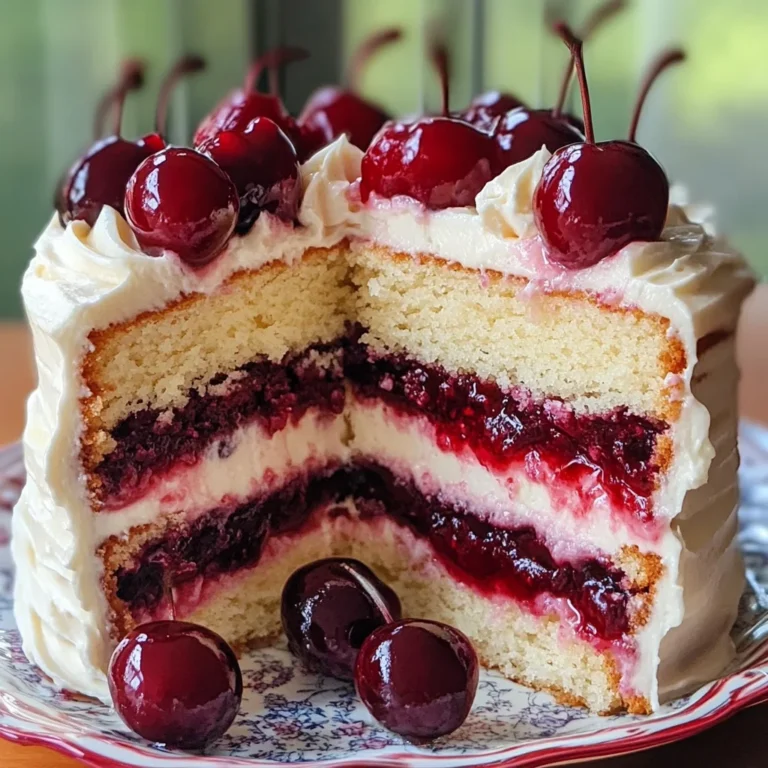 Cherry Layer Cake with Cherry Cream Cheese Frosting