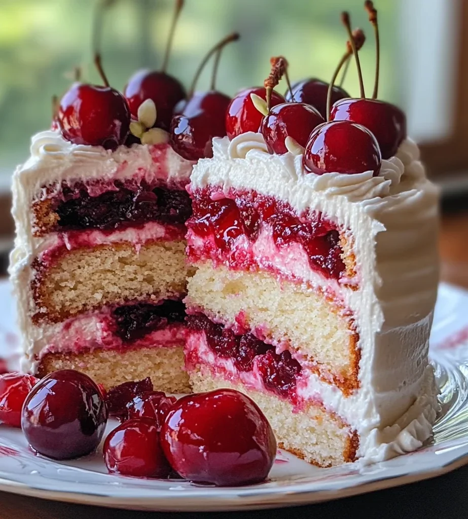 Cherry Layer Cake with Cherry Cream Cheese Frosting