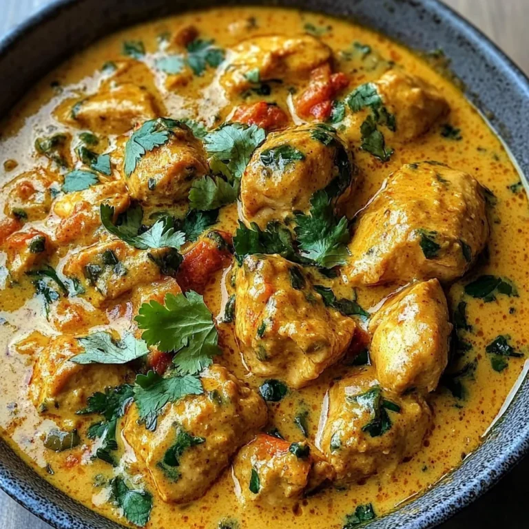 Creamy Coconut Chicken Curry with Naan