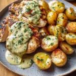 Creamy Garlic Herb Chicken with Golden Potatoes