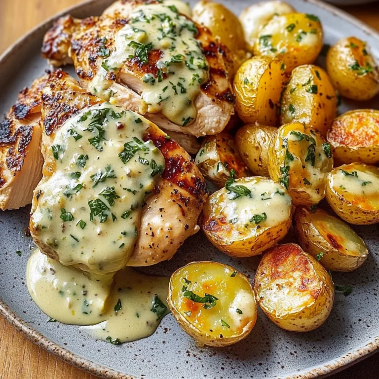 Creamy Garlic Herb Chicken with Golden Potatoes