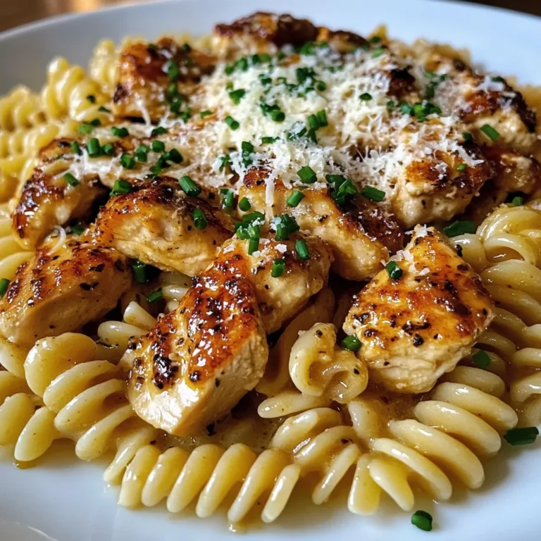 Creamy Parmesan Rotini with Garlic Butter Chicken