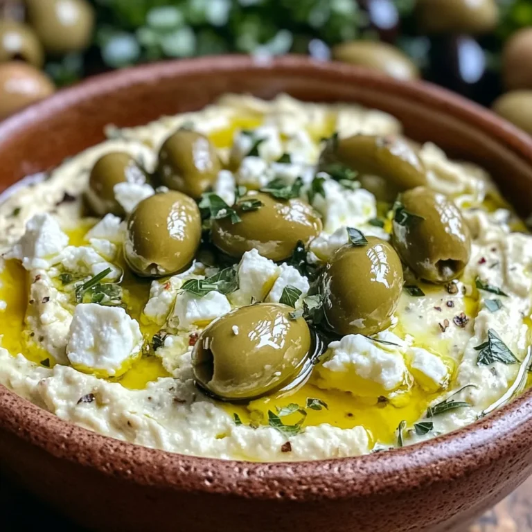 Green Olive and Feta Cheese Dip