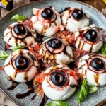 Halloween Antipasto Eyeballs Appetizer