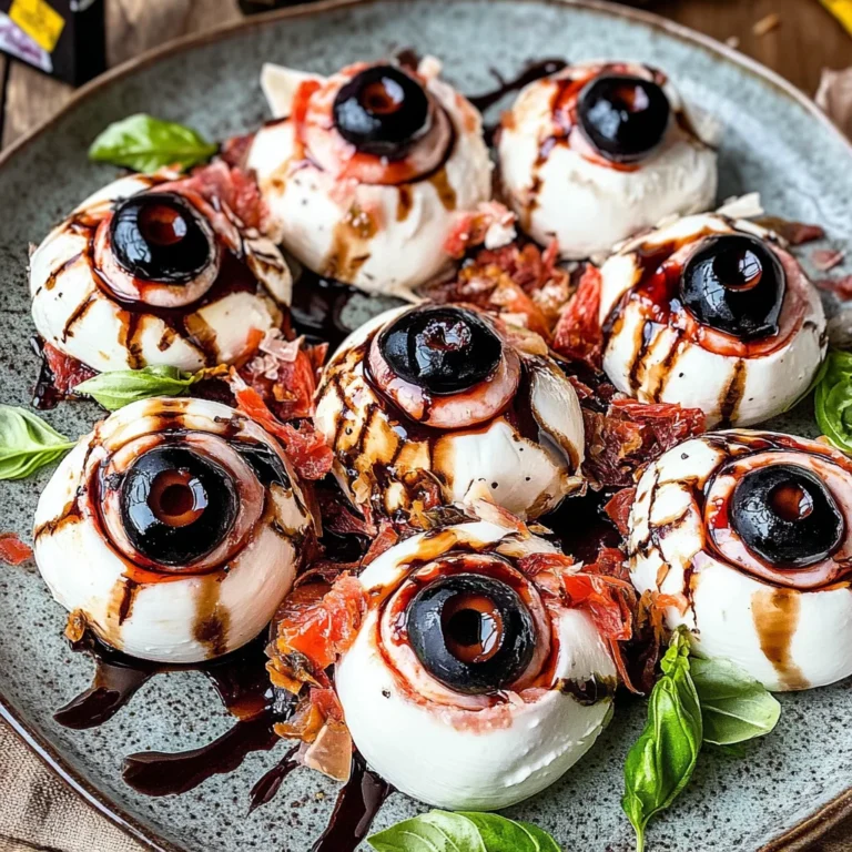 Halloween Antipasto Eyeballs Appetizer