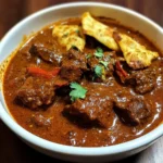 Indian Beef Curry with Tomato Gravy and Whole Spices