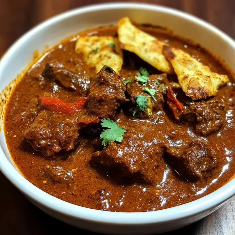Indian Beef Curry with Tomato Gravy and Whole Spices