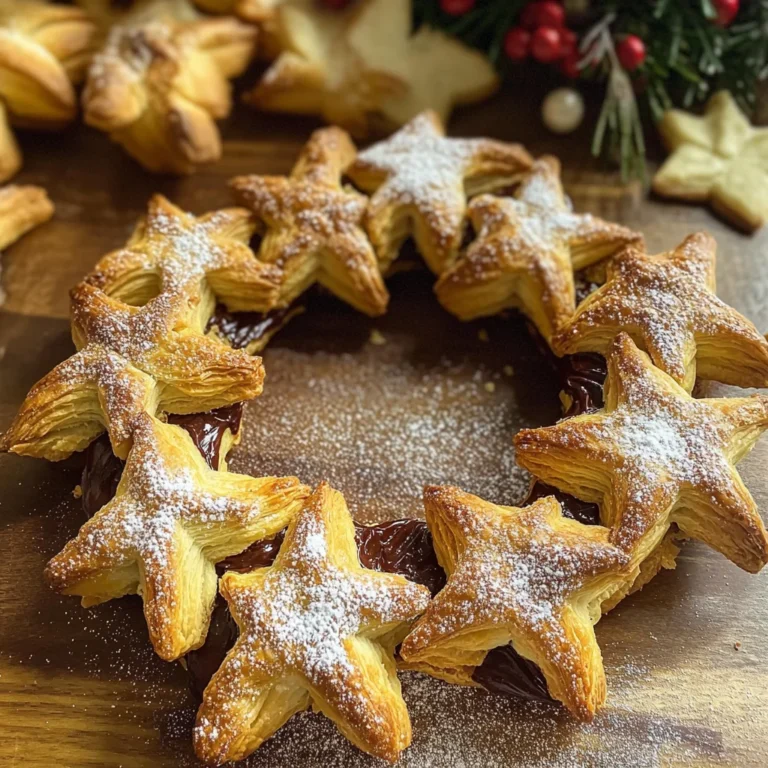 Nutella Puff Pastry Star Wreath