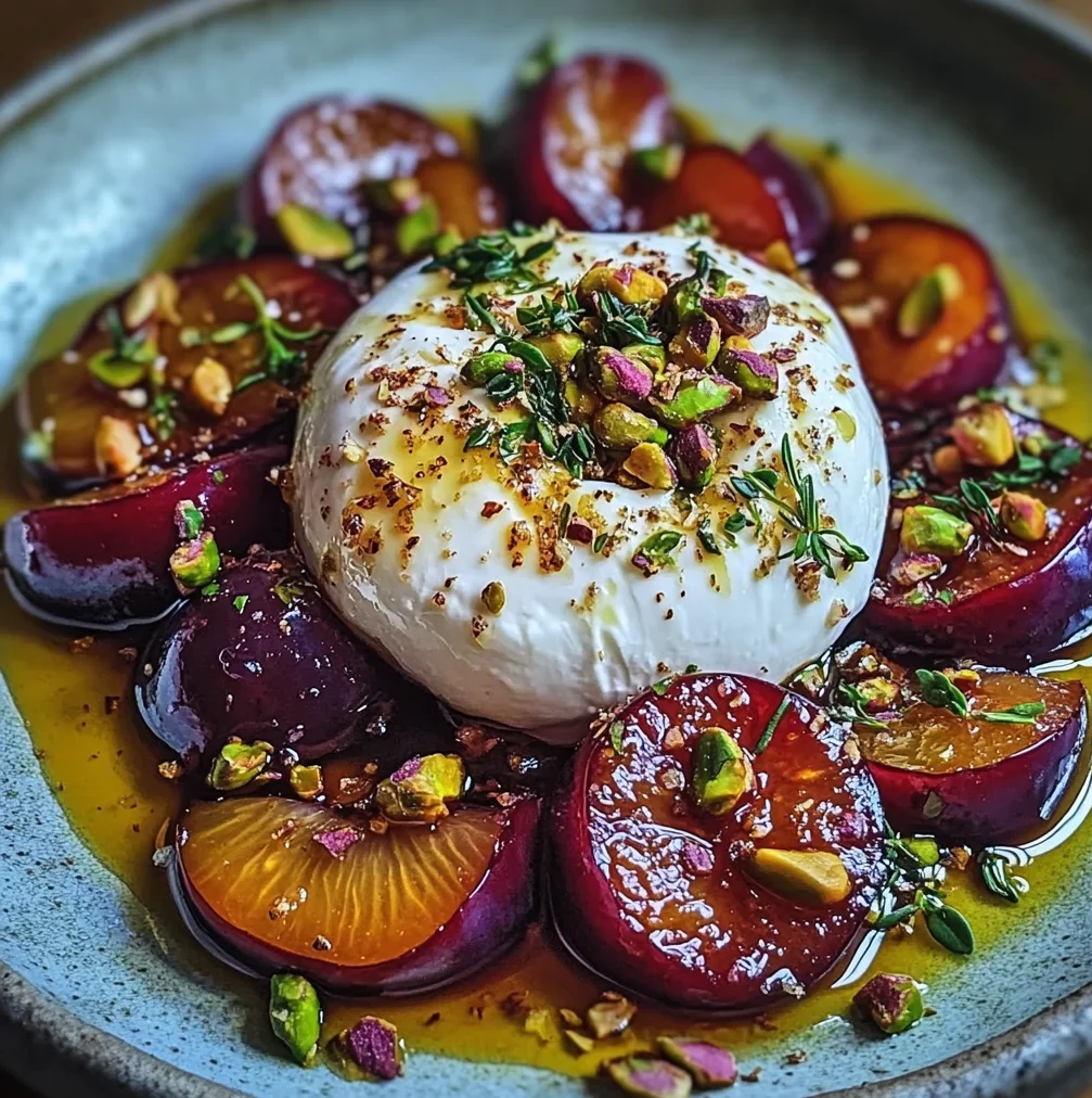 Roasted Plum and Burrata Salad