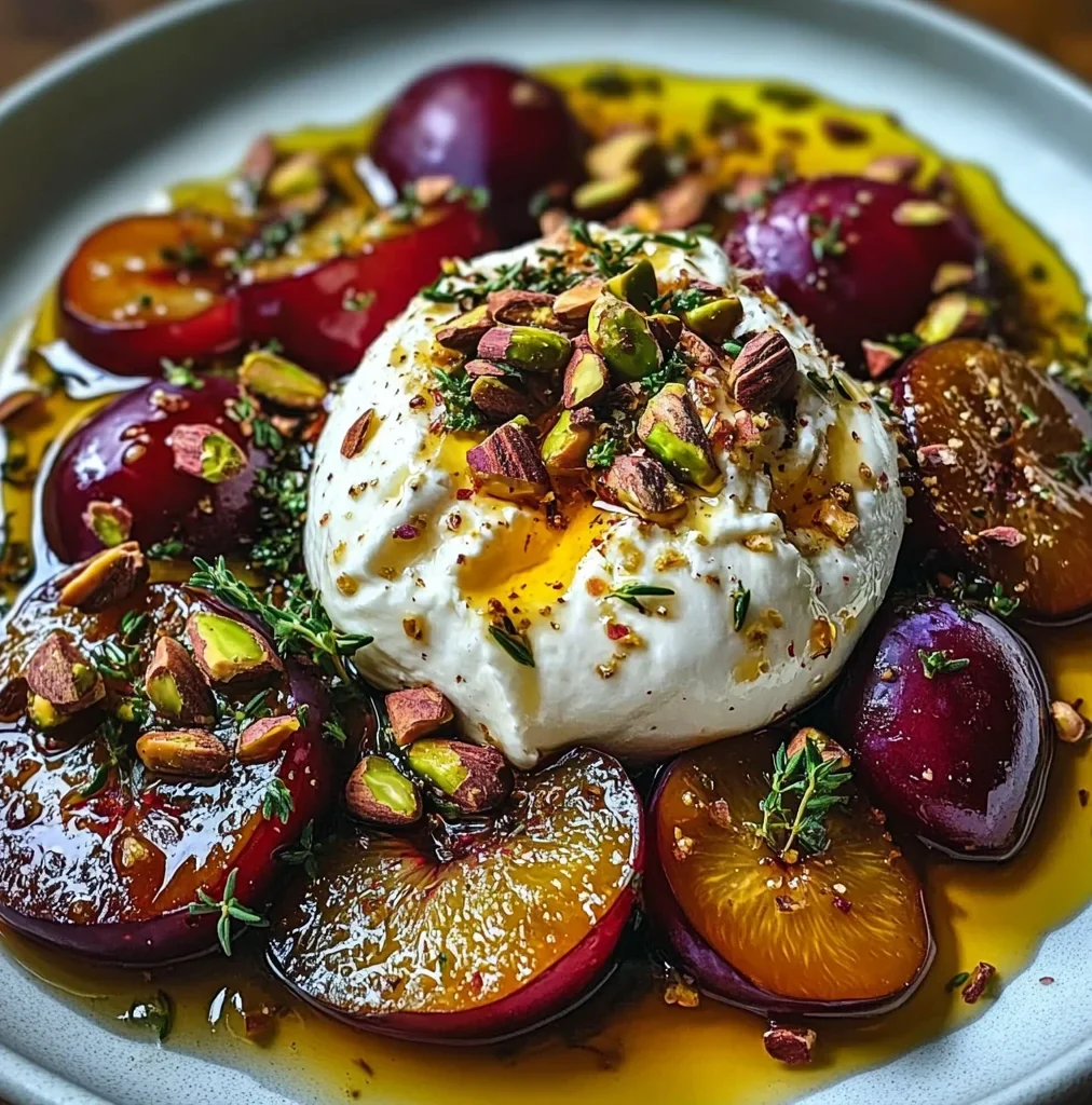 Roasted Plum and Burrata Salad