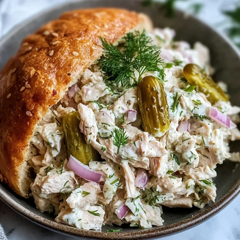 Savory Dill Pickle Chicken Salad