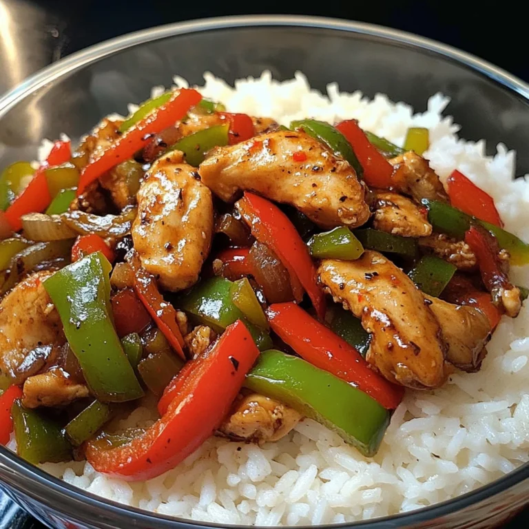 Spicy Pepper Chicken Stir-Fry with Rice