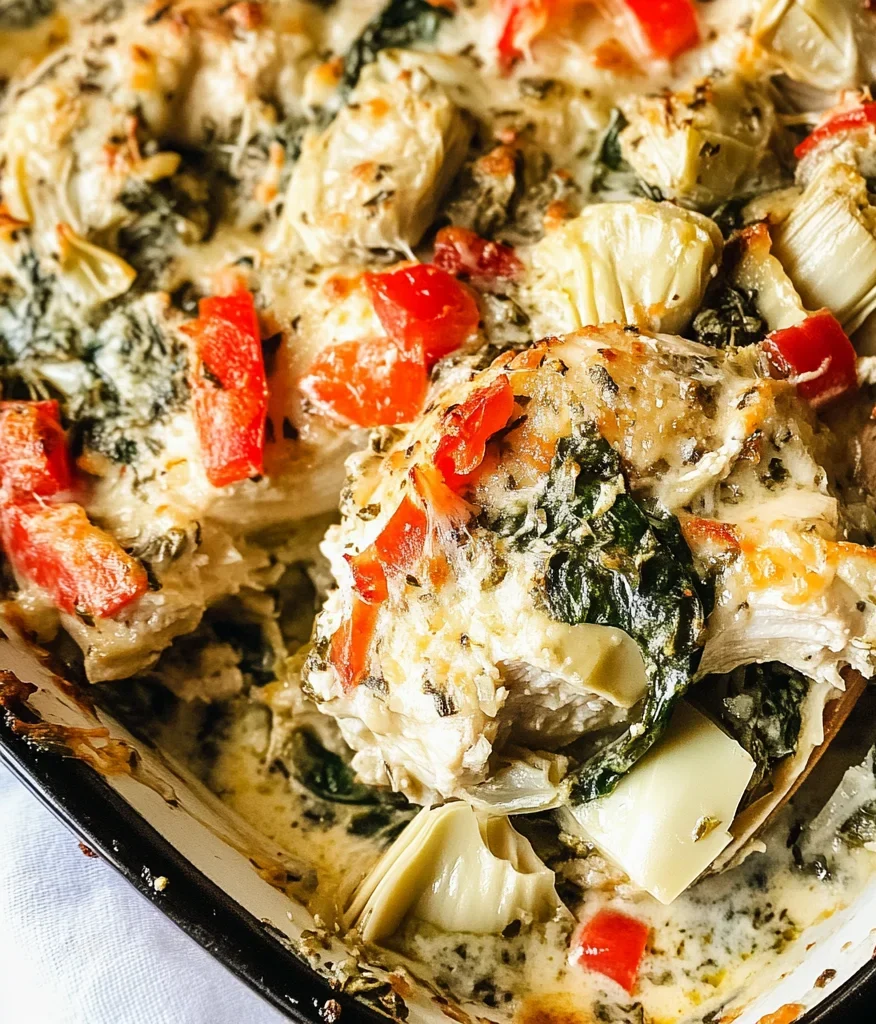 Spinach Artichoke Chicken Bake