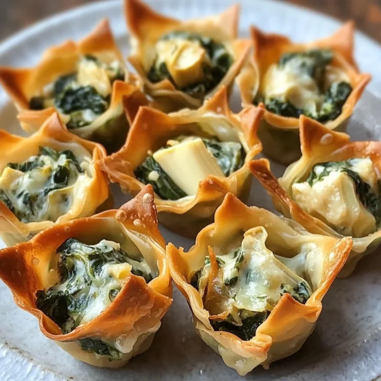 Spinach and Artichoke Wonton Cups