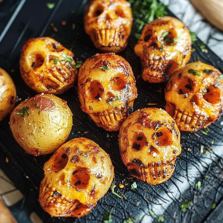 Spooky Halloween Skull Potatoes