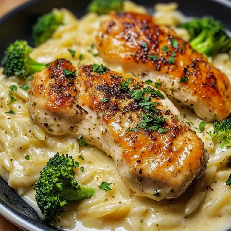 Creamy Chicken Broccoli Orzo Recipe
