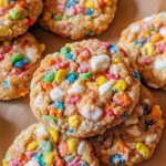 Fruity Pebble Marshmallow Cookies
