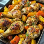 Garlic Herb Chicken Drumsticks with Veggies