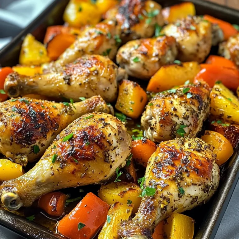 Garlic Herb Chicken Drumsticks with Veggies