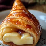 Poached Pear Wrapped in Brie, Baked in Puff Pastry
