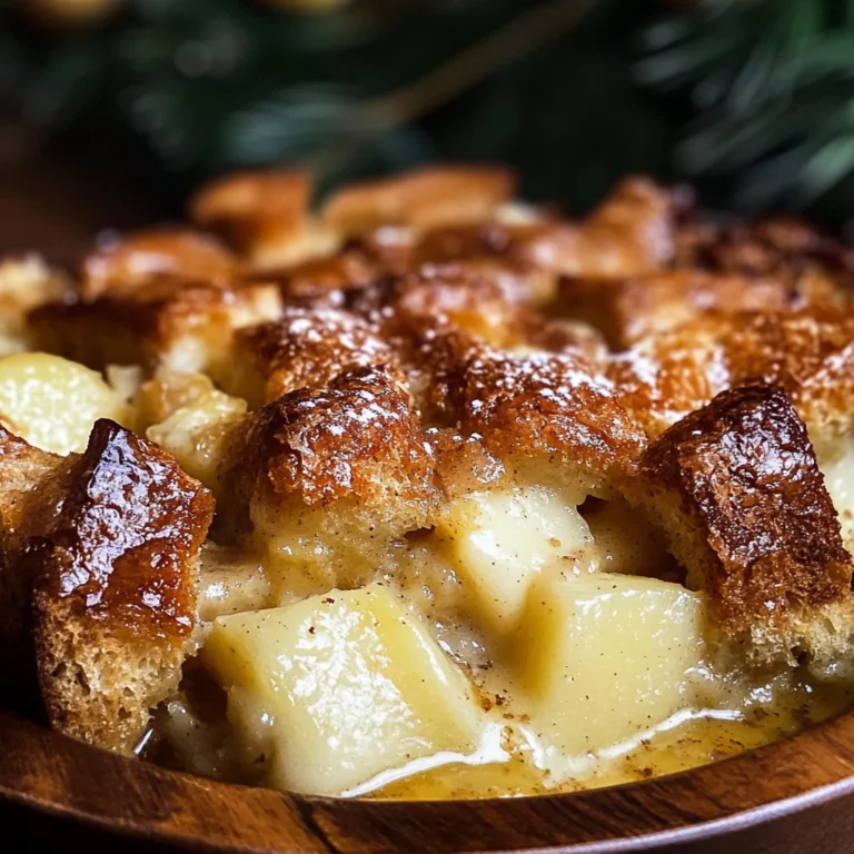 Cardamom Pear Bread Pudding