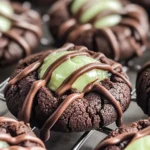 Chocolate Mint Thumbprint Cookies