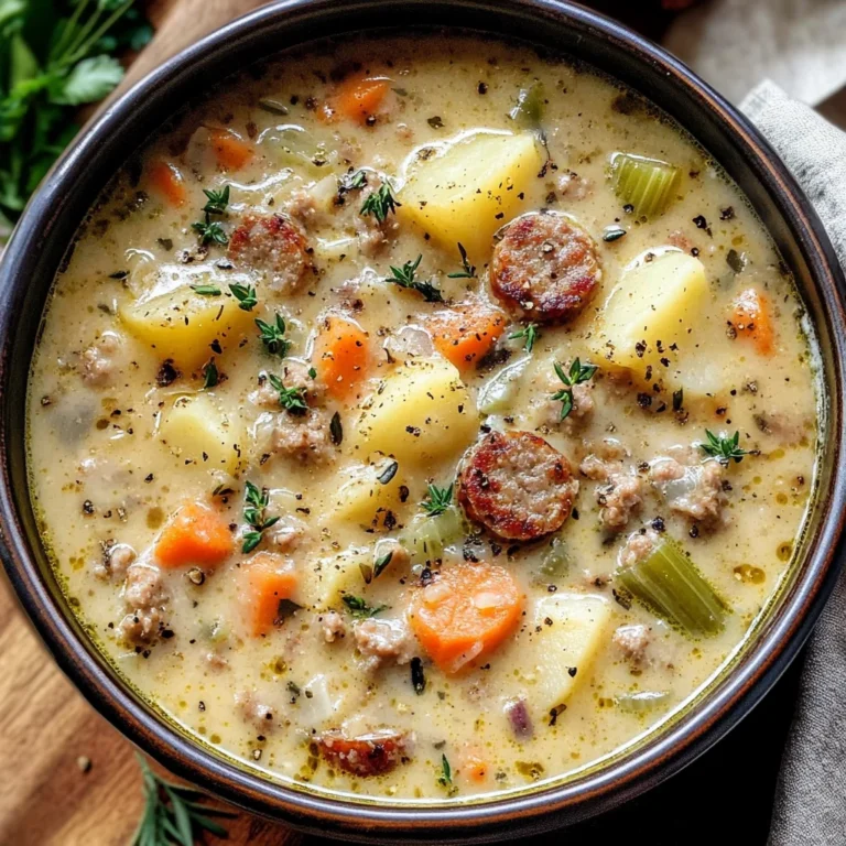 Comforting Potato and Sausage Chowder - Alrightwithme