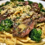 Cowboy Butter Steak & Broccoli Linguine Recipe